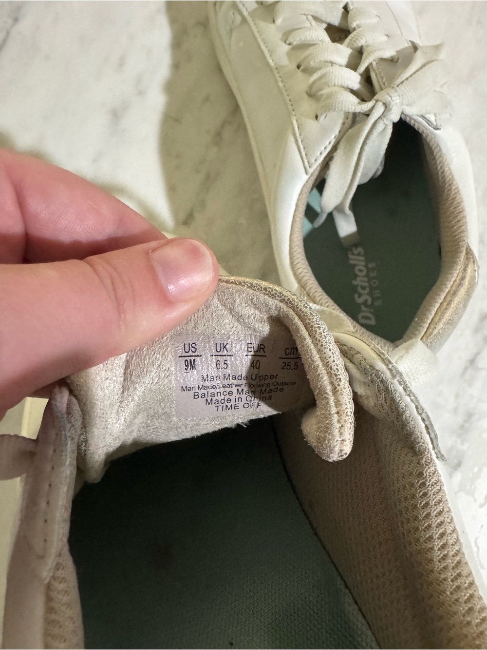 Dr. Scholl’s Time off Casual White Leather Sneakers size 9 - Picture 4 of 6